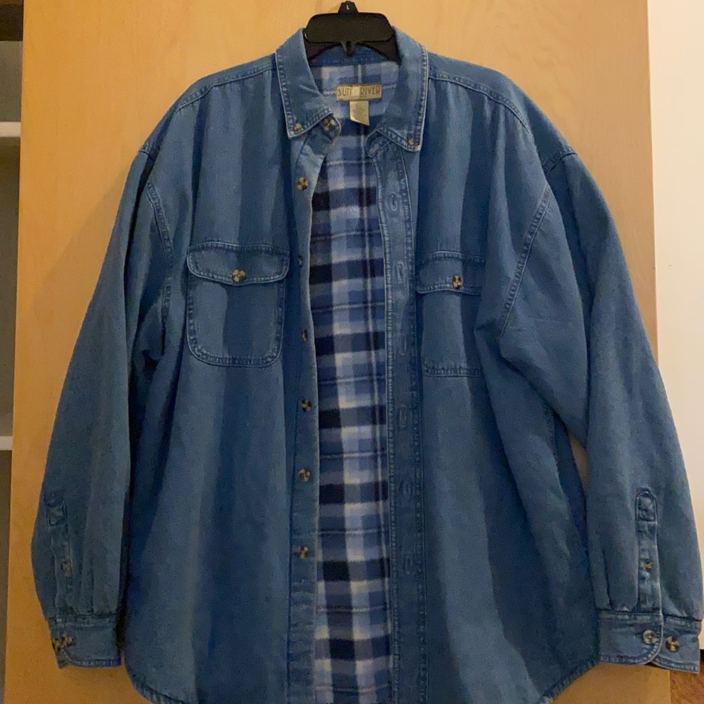 Men’s Sun River Fleece-Lined Denim Jean Jacket